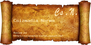 Csizmadia Norma névjegykártya